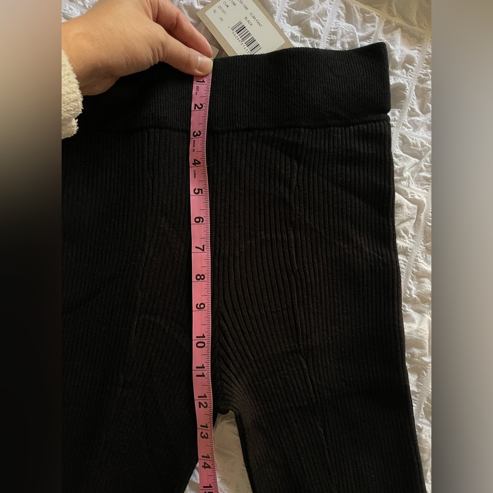 Paige Elba Ribbed Slim Sweater Pant Black Sz. XS NWT - Picture 7 of 8